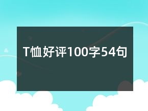 T恤好評(píng)100字54句