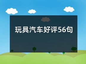 玩具汽車(chē)好評(píng)56句