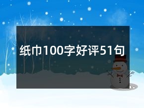 紙巾100字好評51句