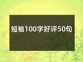 短袖100字好評50句