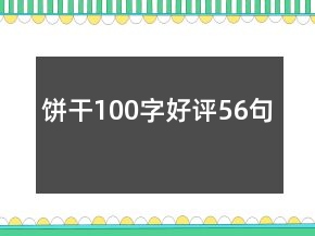 餅干100字好評(píng)56句