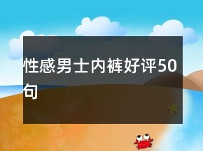 性感男士?jī)?nèi)褲好評(píng)50句