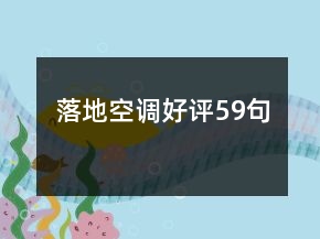 落地空調(diào)好評59句