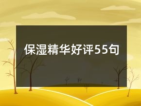 保濕精華好評(píng)55句
