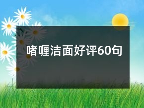 啫喱潔面好評(píng)60句