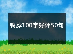 鴨脖100字好評(píng)50句