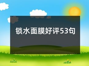 鎖水面膜好評53句