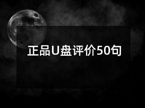 正品U盤評(píng)價(jià)50句