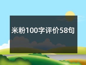 米粉100字評價(jià)58句