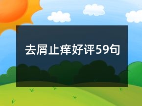 去屑止癢好評(píng)59句