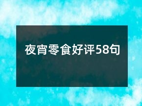 夜宵零食好評58句