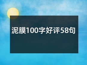 泥膜100字好評58句