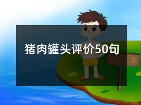 豬肉罐頭評價50句