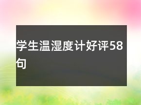學(xué)生溫濕度計好評58句