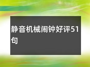 靜音機(jī)械鬧鐘好評(píng)51句