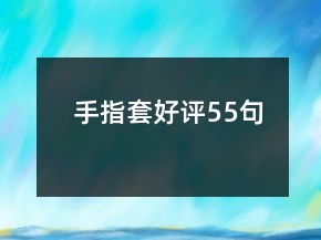 手指套好評(píng)55句