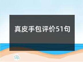 真皮手包評價51句
