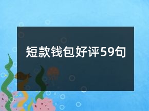短款錢包好評59句
