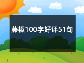 藤椒100字好評51句