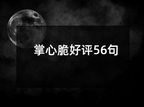 掌心脆好評56句