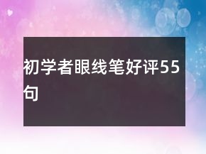 初學(xué)者眼線筆好評(píng)55句