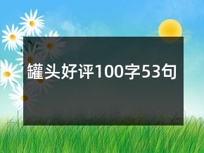 罐頭好評100字53句