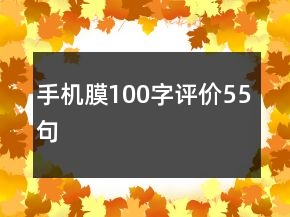 手機(jī)膜100字評價55句