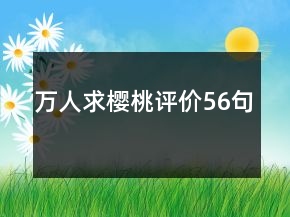 萬(wàn)人求櫻桃評(píng)價(jià)56句
