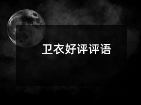 衛(wèi)衣好評(píng)評(píng)語(yǔ)