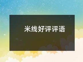 米線好評評語