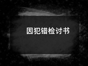 因犯錯(cuò)檢討書