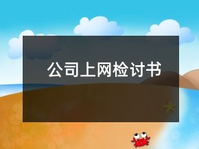 公司上網檢討書