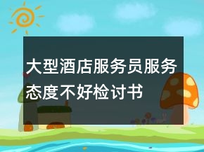 大型酒店服務(wù)員服務(wù)態(tài)度不好檢討書
