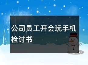 公司員工開會(huì)玩手機(jī)檢討書