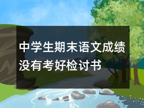 中學(xué)生期末語文成績沒有考好檢討書