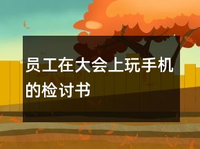 員工在大會上玩手機(jī)的檢討書