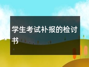 學(xué)生考試補(bǔ)報的檢討書