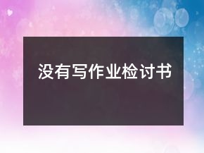 沒有寫作業(yè)檢討書