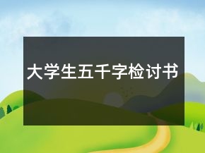 大學(xué)生五千字檢討書