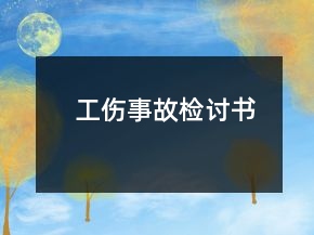 工傷事故檢討書(shū)