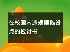 在校園內違規(guī)擺攤設點的檢討書