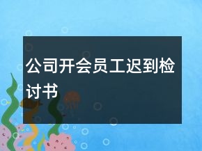 公司開(kāi)會(huì)員工遲到檢討書(shū)