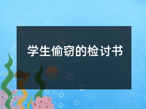 學生偷竊的檢討書