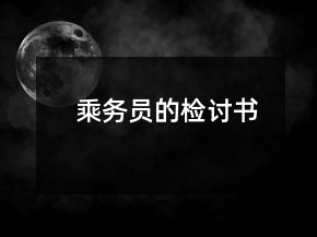 乘務(wù)員的檢討書