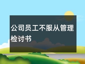 公司員工不服從管理檢討書