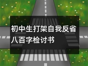 初中生打架自我反省八百字檢討書(shū)