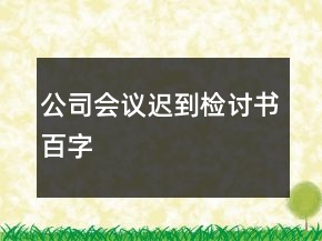 公司會(huì)議遲到檢討書(shū)百字