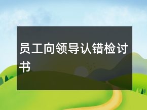 員工向領(lǐng)導(dǎo)認(rèn)錯(cuò)檢討書