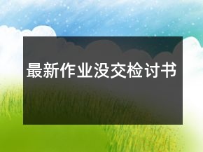 最新作業(yè)沒交檢討書
