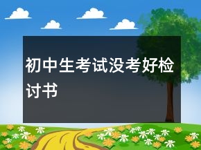 初中生考試沒(méi)考好檢討書(shū)